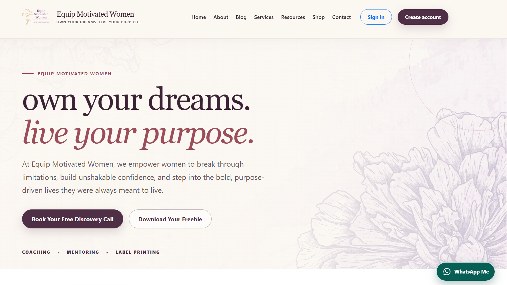 Equip Motivated Women project preview